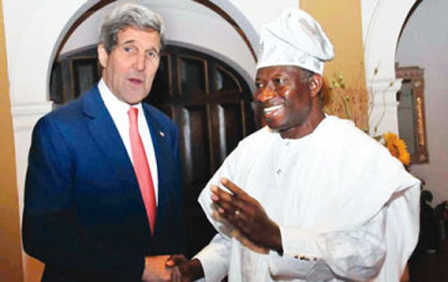 President Jonathan receives US Sec of State John Kerry